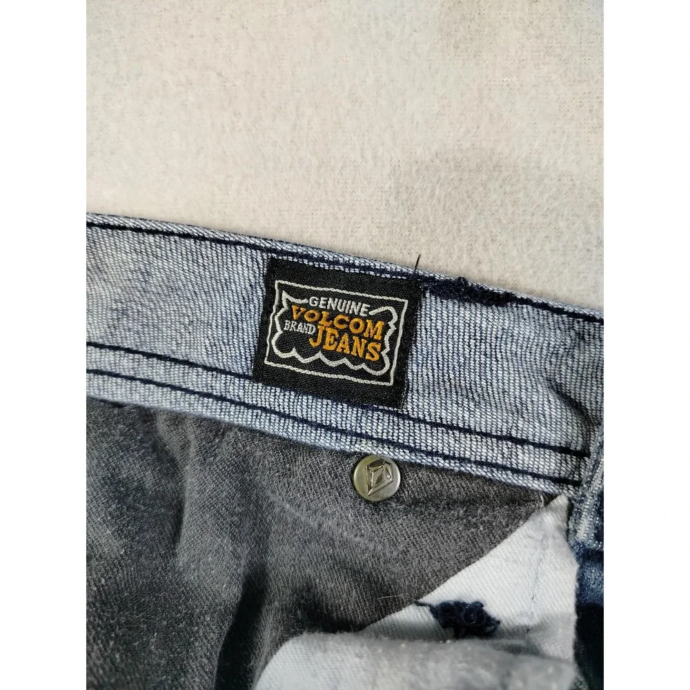 Volcom Vorta Jeans Mens 32 Blue Slim Fit Straight Denim Skater Grunge Skatelife
